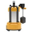 DEWALT 1HP SUMP PUMP-STAINLESS STEEL CAST IRON ALUMINUM-SUBMERSIBLE-AUTOMATIC-VERTICAL SWITCH