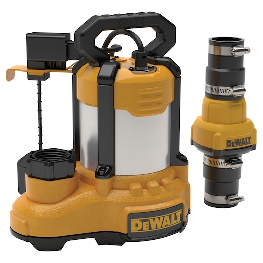 DEWALT 1/3 HP Stainless Steel/Cast Iron Submersible Sump Pump Kit