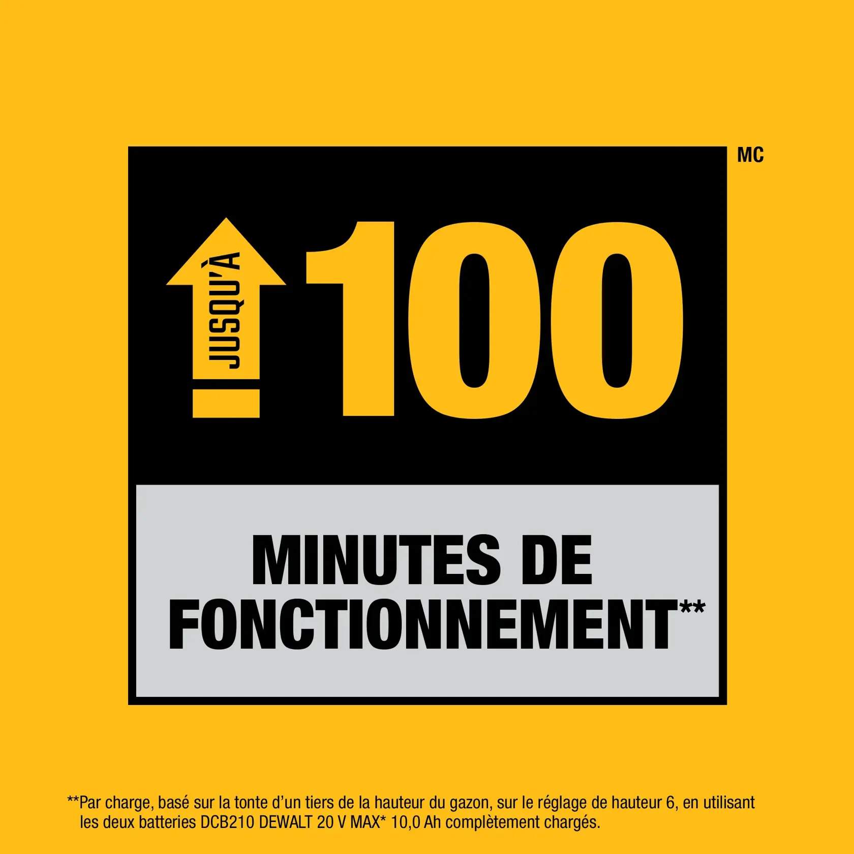 DEWALT® 2x20V MAX* XR 21-in. (533mm) Cordless Push Lawn Mower with (2) 10.0 Ah Batteries and Charger