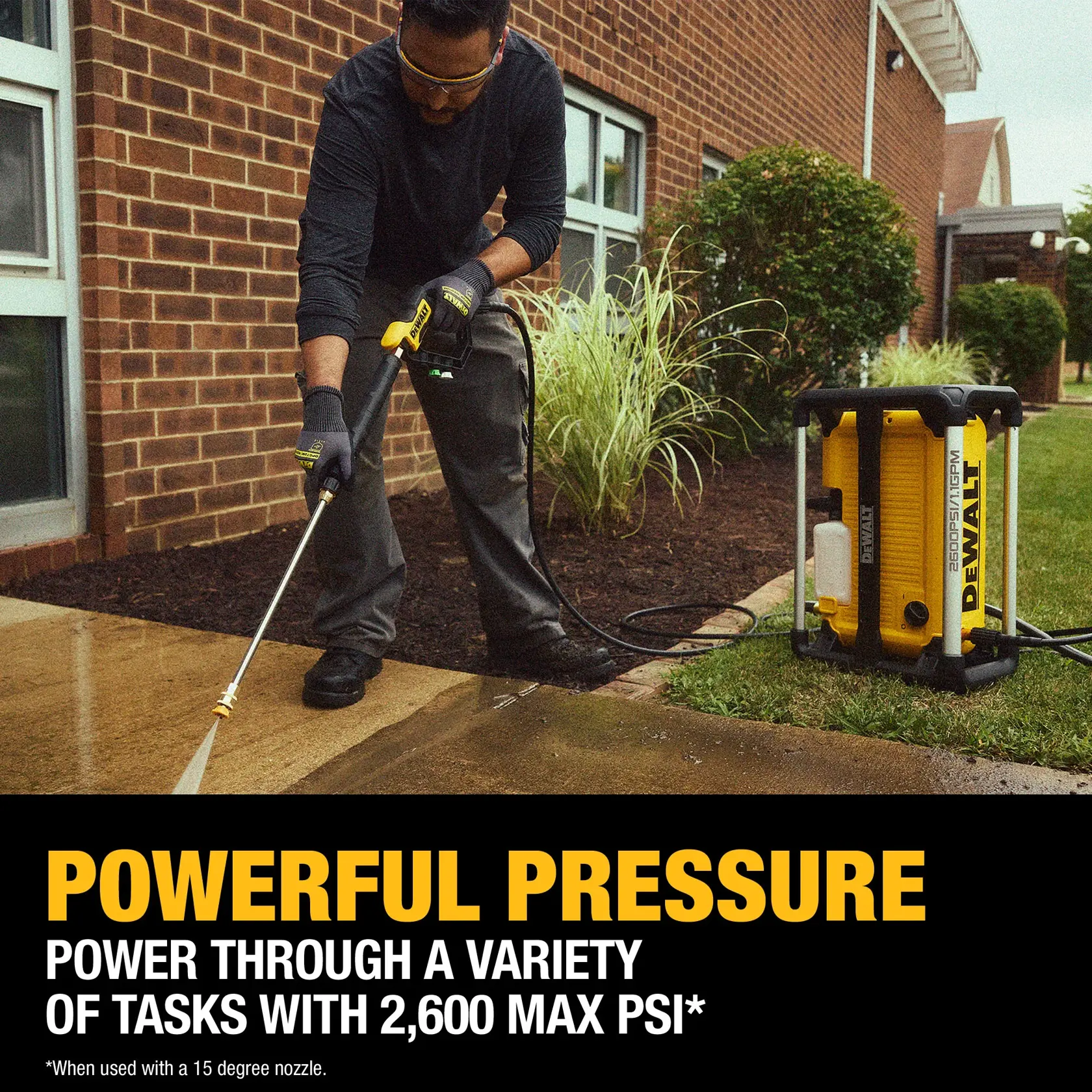 DEWALT® 2600 PSI 1.1 GPM Electric Jobsite Pressure Washer