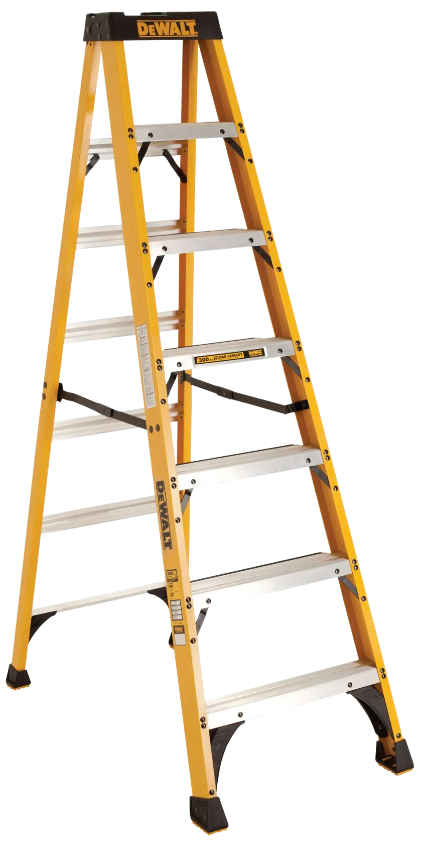 DEWALT® 7' Fiberglass Stepladder 300 lbs Load Capacity