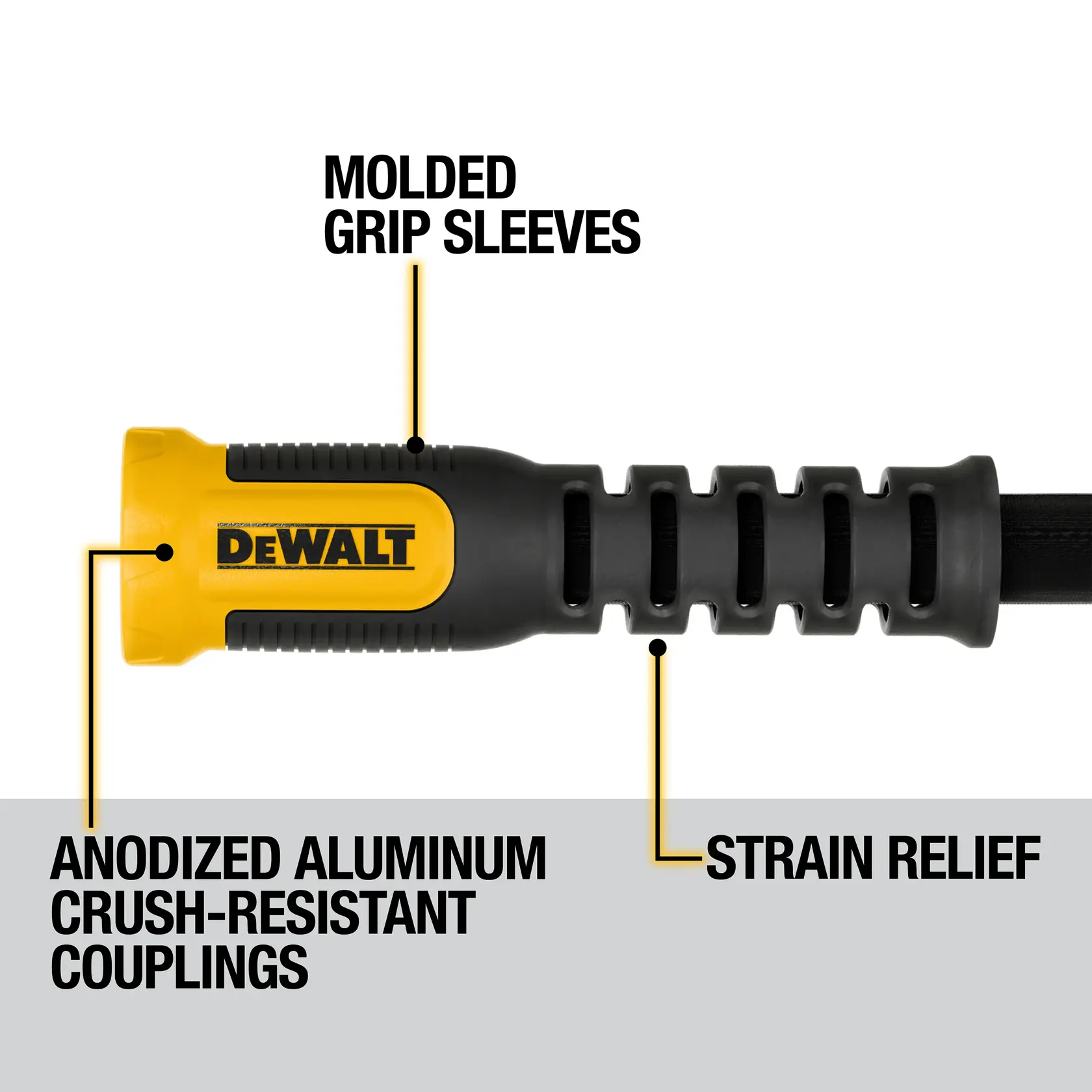 DEWALT® 100 ft. x 5/8-in. Heavy-Duty Professional Grade Fabric Garden Hose